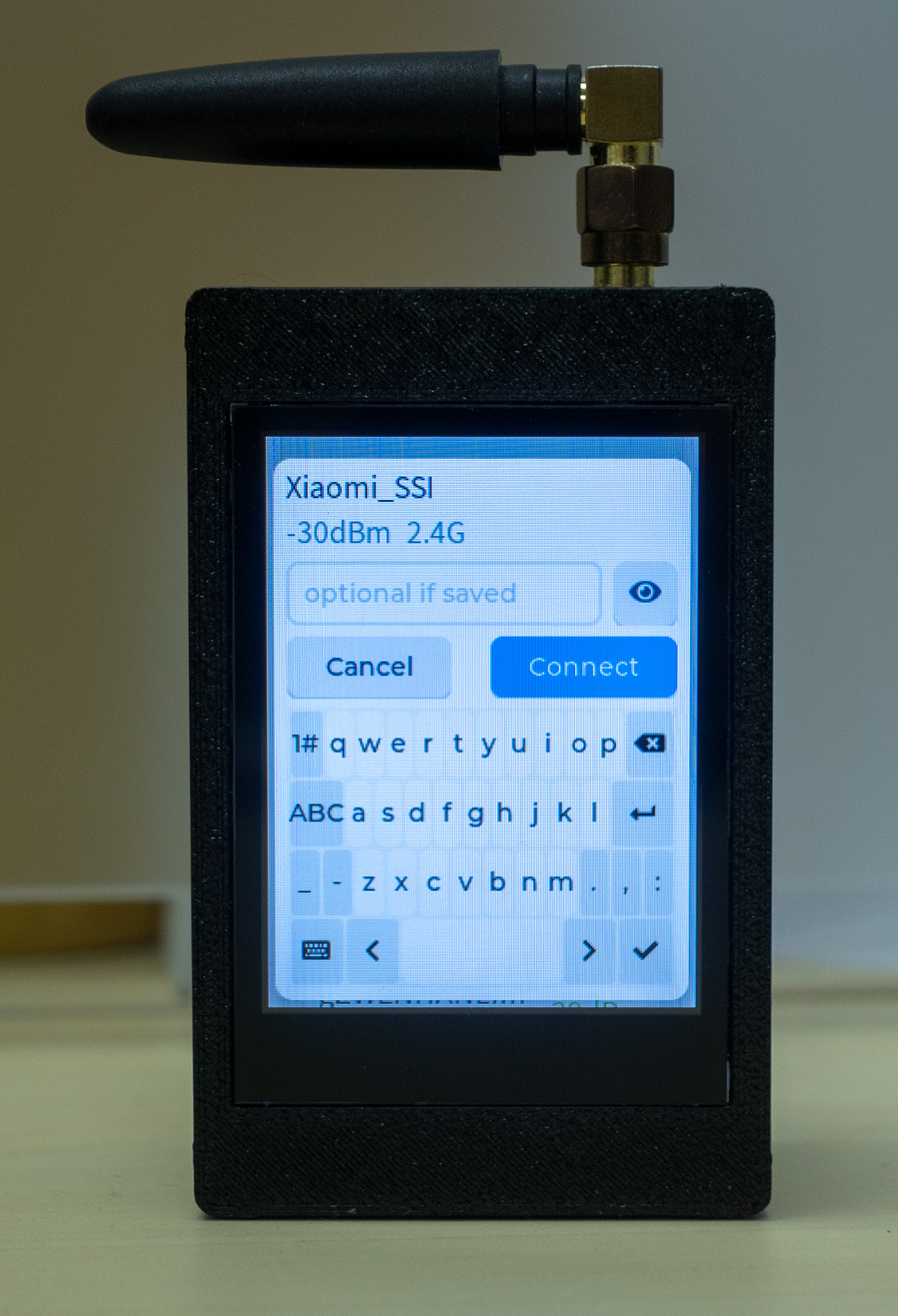 UPort WiFi 密码输入界面